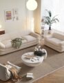Luxury Luxe Velvet Cloud Sofa - Eco-Friendly Overstuffed Modular 1-4 Seater (Beige), Ergonomic Multifunctional Design, Scandinavian Modern Living Room Sofa