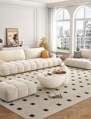 Luxury Luxe Italian Minimalism Modern Design Home Furniture Fabric Lounge Couch Corner Velvet Sectional Sofas Set Furniture Living Room