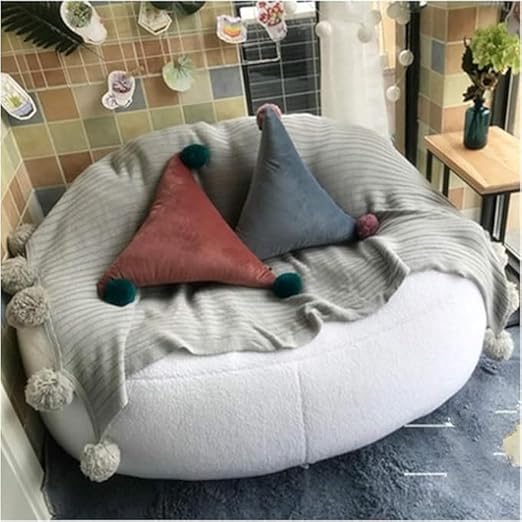 Luxury Luxe Big Lamb Velvet Bean Bag Sofa Bed | Plush Convertible Lounge Chair for Indoor-Outdoor | Cloud-Like Comfort, Adult & Kids Cozy Corner (Filled with Beans, Medium 5 Luxury Luxe Big Lamb Velvet Bean Bag Sofa Bed | Plush Convertible Lounge Chair for Indoor-Outdoor | Cloud-Like Comfort, Adult & Kids Cozy Corner (Filled with Beans, Medium - Image 5