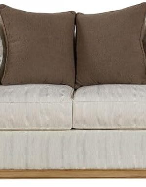 Luxury Luxe Artellis 2-Seater Sofa: Modern White Chenille Fabric Sofa for Compact Living Rooms | Elegant, Comfortable & Space-Saving Design