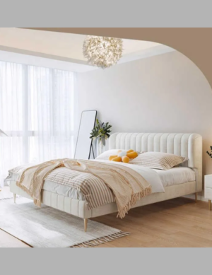 LUXURY LUXE Velvet Modern Bed Frame Without Storage – Scandinavian Modern Minimalist Design, Premium Bedroom Furniture