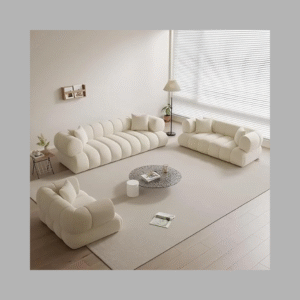 Luxury Luxe Velvet Cloud Sofa Chair Set – Overstuffed Multifunctional Ergonomic Design, Eco-Friendly Durable Plush Cushions, Cream Color for Living Room & Office