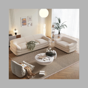 Luxury Luxe Velvet Cloud Sofa - Eco-Friendly Overstuffed Modular 1-4 Seater (Beige), Ergonomic Multifunctional Design, Scandinavian Modern Living Room Sofa