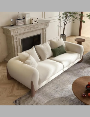 Fleece Fabric Overstuffed Multifunction Sofa Set