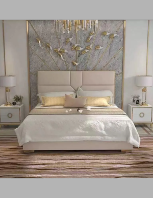 Luxury Luxe Premium Upholstered Velvet Bed Frame - Modern Queen, king and Super King-Sized Wooden Bed with Sturdy Structure, Comfortable Design