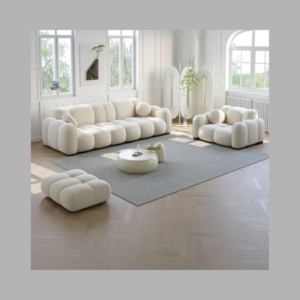 Luxury Fabric Cloud Shaped Sofa Se