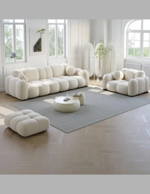 Luxury Fabric Cloud Shaped Sofa Se