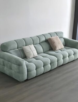 Luxury Luxe Cloud Sofa Set - Fleece Fabric Overstuffed Multifunctional Chair for Living Room & Office, Beige/White/Black/Grey, 1.25m-3.0m (Grey, Single-seater 1.25m)