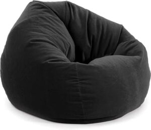 Luxury Luxe Bean Bag Chair – Black Velvet Lounger, X-Large Soft & Comfortable, Indoor/Outdoor, Lightweight with Beans, Teardrop Shape, Premium Velvet, Perfect for Adults – 85x85x110 cm (Black 1) Buy Online at Best Price in UAE - Amazon.ae