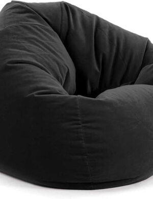 Luxury Luxe Bean Bag Chair – Black Velvet Lounger, X-Large Soft & Comfortable, Indoor/Outdoor, Lightweight with Beans, Teardrop Shape, Premium Velvet, Perfect for Adults – 85x85x110 cm (Black 1) Buy Online at Best Price in UAE - Amazon.ae