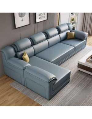 Modern Grey L-Shaped Sofa Bed in a contemporary living room setting