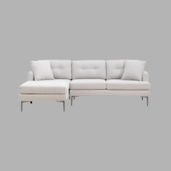 Luxury Luxe 2-Piece L-Shaped Sectional Sofa Set – Modern Beige Modular Sofa