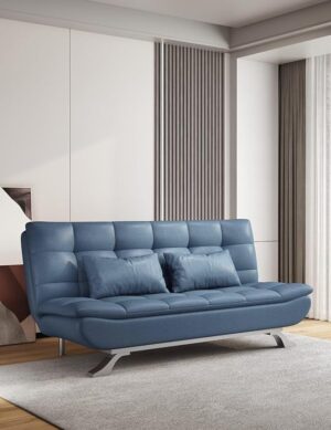 Leather Sofa Bed – 2-in-1 Modern Convertible Sofa Bed by Luxury Luxe