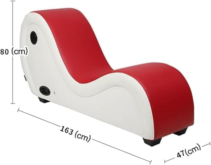 Luxury Luxe SoulCraft S-Shape Tantric Leather Loveseat – Cream Contemporary Chaise Lounge for Yoga & Couples - Image 2