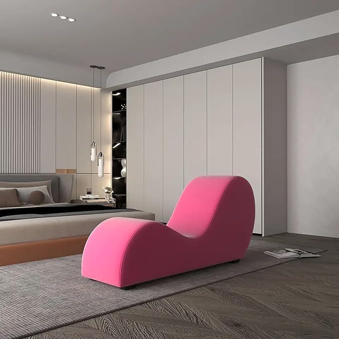 Luxury Luxe SoulCraft S-Shape Tantric Leather Loveseat – Cream Contemporary Chaise Lounge for Yoga & Couples - Image 7