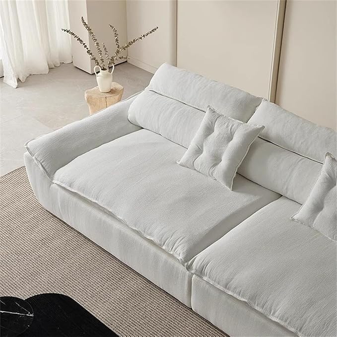Luxury Luxe CloudScape Sofa Set | Modern Ergonomic Comfort in Eco-Chic Linen-Cotton Blend | Cream Sofa Set for Stylish & Sustainable Living Rooms - Image 4