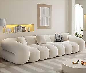 Luxury Luxe French retro puff sofa living room small apartment modern simple straight style cotton candy skin feeling velvet sofa